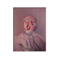 Malade  -  huile sur toile cm 70 x 52