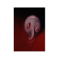 Curieux  -  huile sur toile cm 70 x 52