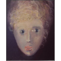 Elle nous a quitt�s trop vite, huile sur toile, cm 33x27