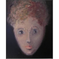 Elle nous a quitt�s trop vite, huile sur toile, cm 33x27