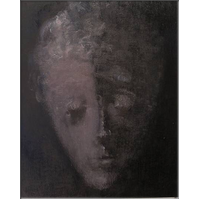 Elle nous a quitt�s trop vite, huile sur toile, cm 33x27