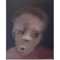 Il aimait la boxe, huile sur toile, cm 33x27