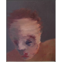 Il aimait la boxe, huile sur toile, cm 33x27