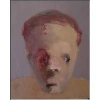 Il aimait la boxe, huile sur toile, cm 33x27