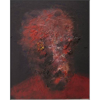 Il ne s'est jamais remis de son accident, huile sur toile, cm 33x27