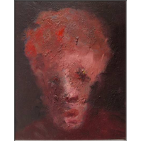 Il ne s'est jamais remis de son accident, huile sur toile, cm 33x27