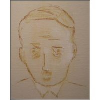 Il s'est fait petit � petit, huile sur toile, cm 33x27