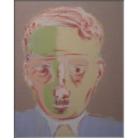 Il s'est fait petit � petit, huile sur toile, cm 33x27